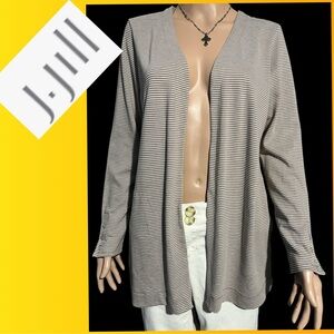 J.jill open front with pockets cardigan sweater 100% Cotton Size S